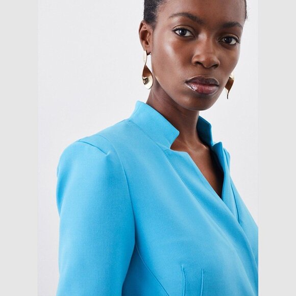 *NWT* Karen Millen Aqua Belted Lace Up "Forever" Midi Dress - Size 4 - Picture 5 of 16